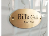 Customized Engraved Brass Oval Shape Door Name Sign Plaque CEBOSDNSP05